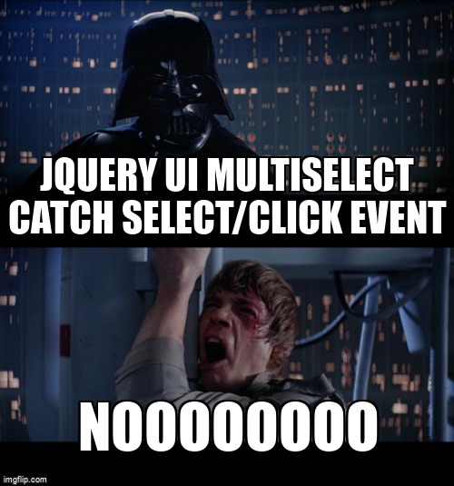 overflow_meme's tweet image. jQuery ui multiselect catch select/click event stackoverflow.com/questions/8601… #aspdotnet #jqueryui #jquery #jqueryevents