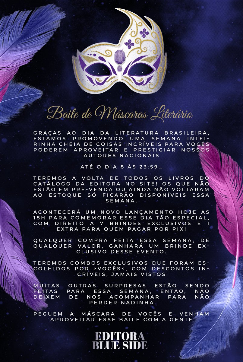 editorablueside's tweet photo. [🎭] Se você pudesse bailar com seu livro preferido, qual seria? https://t.co/yb7T1WRBaa
