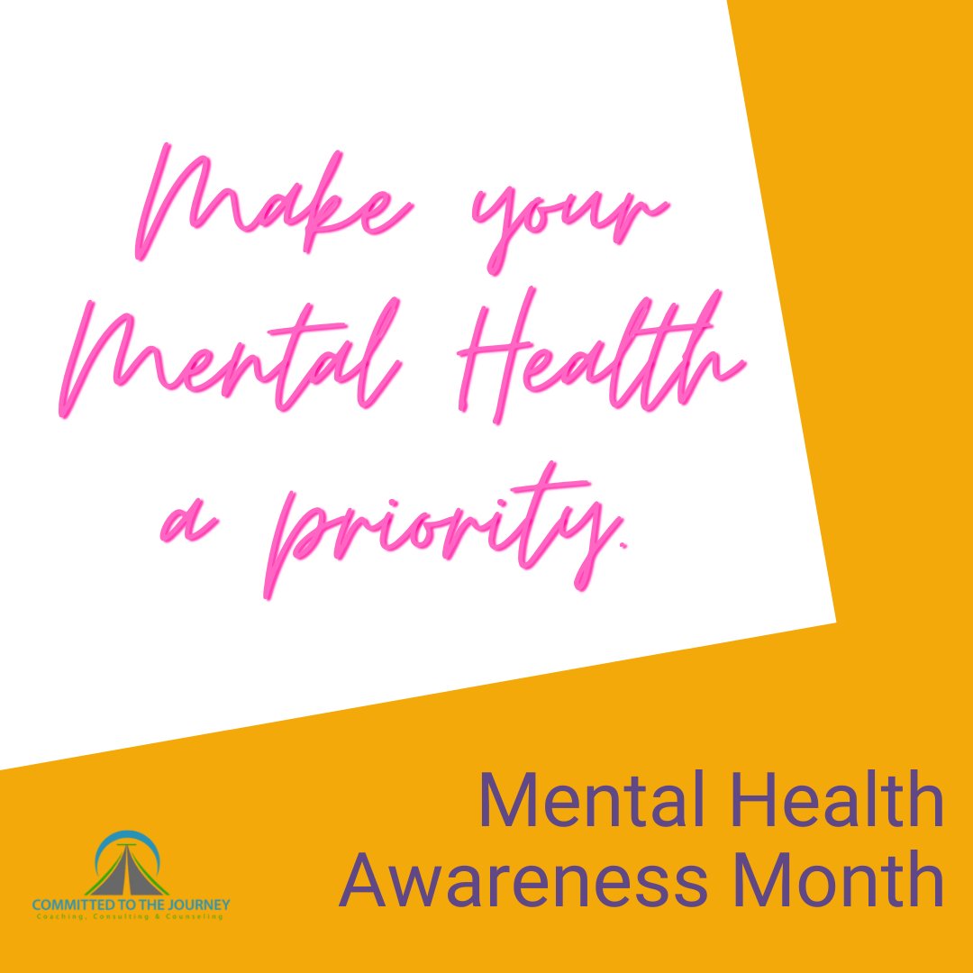 RemainCommitted's tweet photo. May is mental health awareness month.
Remember to make your mental health a priority.
#mentalhealthawarenessmonth #remaincommitted #behappybehealthy #mentalhealth https://t.co/cA1p4utUKo