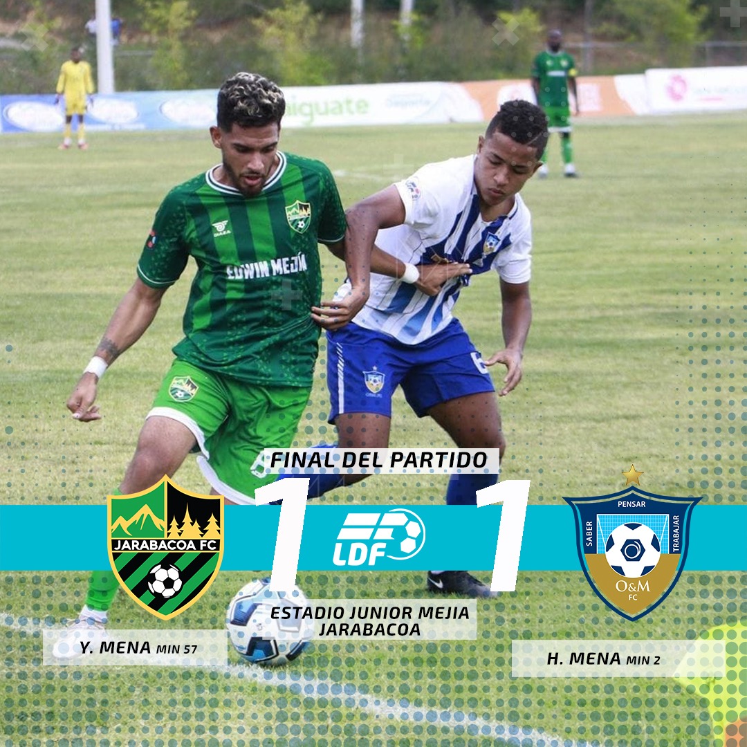 DoceEnglish's tweet photo. @JarabacoaFC earned a valuable point versus @oym_fcrd to stay in 2nd place on the table. #LDF2022 #Heineken #PlanetaAzul #Gatorade @LDFcomdo 

📸 : @LDFcomdo https://t.co/nsFpsgwdsO