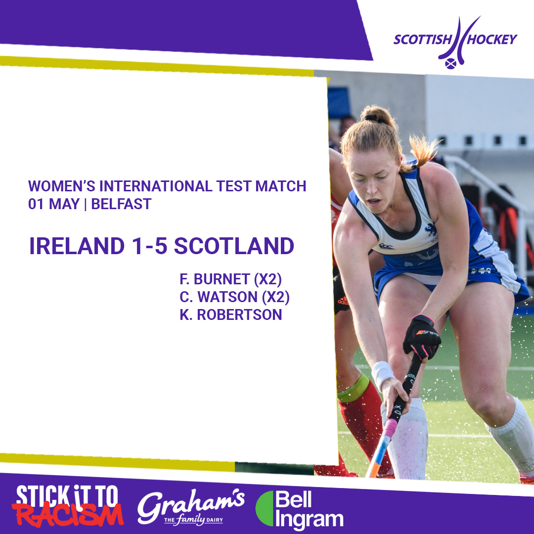 Scotland women earned a tremendous 5-1 win over Ireland in Belfast in the second of a three-match test series.🏴󠁧󠁢󠁳󠁣󠁴󠁿💙

Read more here 👉 scottish-hockey.org.uk/great-performa…