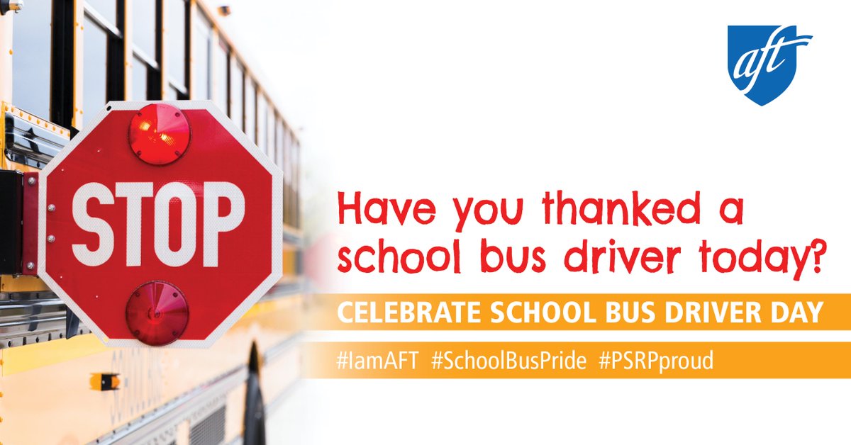 Don't forget to thank a school bus driver today and every day! #SchoolBusPride #PSRPproud