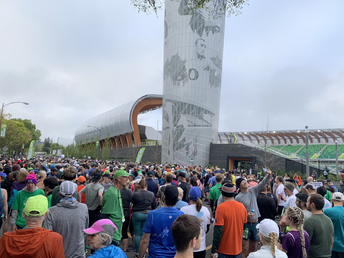 Registered for the #EugeneMarathon back in 2020.  Finally got to run the course today.  Just did the half today, but it was a great day for a run. Running for Bennett today.  #BennettStrong  ❤️