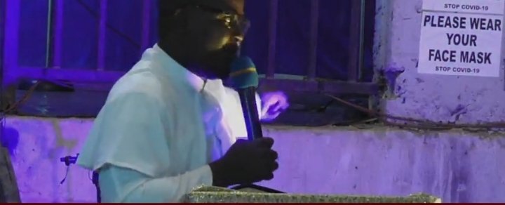 RejoiceAbuja's tweet photo. Homily by Rev. Fr. Boniface Neibo Asst. Parish Priest St. Benedicts Catholic Church Lokogoma 
#Rejoice #RejoiceAbuja #StBenedict #Music #Concert #JoyfulNoise #Praise #Worship #Abuja #Lokogoma #Rejoice2022 #Rejoice22 https://t.co/YTuS33cOLd