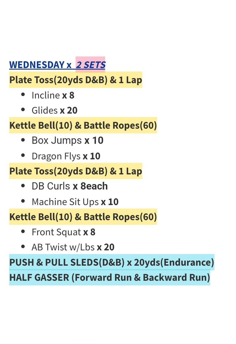 RicklanHolmes's tweet image. My workout plan for this week
#CoachesStayFit #HTCrew
