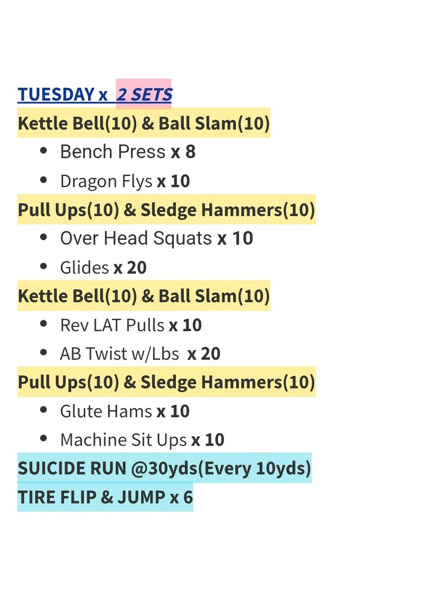 RicklanHolmes's tweet image. My workout plan for this week
#CoachesStayFit #HTCrew