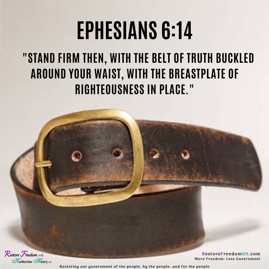 iRestoreFreedom's tweet photo. As we think about the discussions this week, we must remember Eph 6:14. 

Whether a court, or anyone else, tells you there is no point to uncovering the truth, in working hard to protect integrity of a process so vital, stand firm. 

#TruthMatters  #Integrity #BiblicalInsight https://t.co/leXMfgcYzs