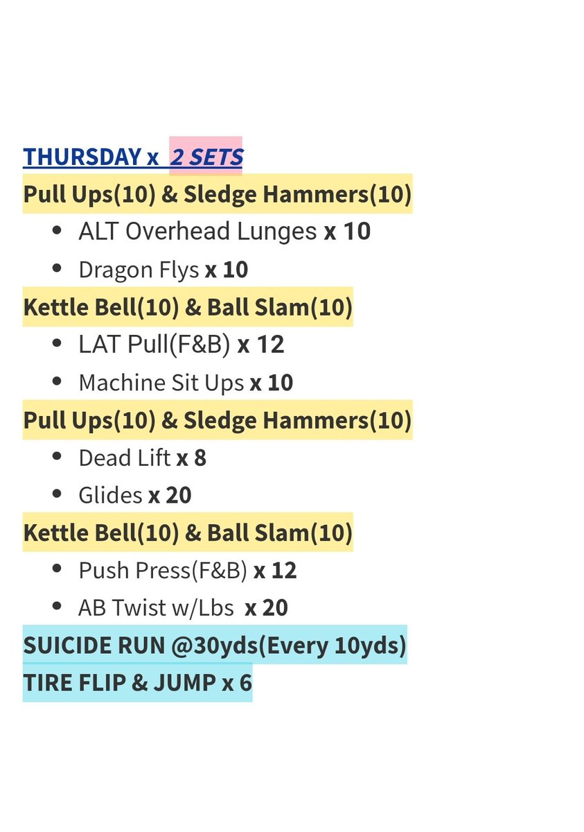 RicklanHolmes's tweet image. My workout plan for this week
#CoachesStayFit #HTCrew