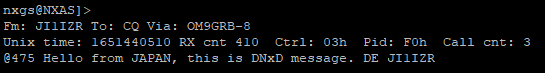 fotonsk's tweet photo. I received a message via DNxD from @ji1izr . However, I could not answer because it was broadcast during LOS. DNxD delay was too long. No problem, next time. Thank you for your first interesting attempt. Stay tuned! 73! https://t.co/Osptaaqyzz