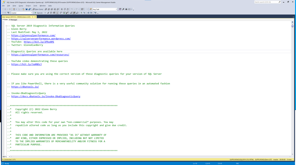 GlennAlanBerry's tweet photo. Recent Post: SQL Server Diagnostic Information Queries for May 2022

https://t.co/riY6kA6Ai3
#sqlserver #AzureSQL https://t.co/5fL34np1vQ