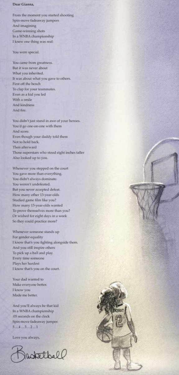 darrenrovell's tweet photo. Gianna Bryant would have been 16 today. 

Nike puts out beautiful full page on behalf of “Basketball.” https://t.co/glvBQfeoNI