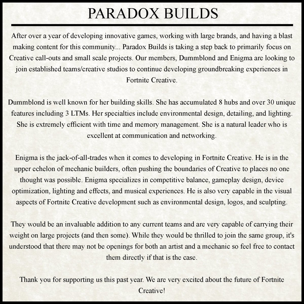 Paradox Builds tweet media