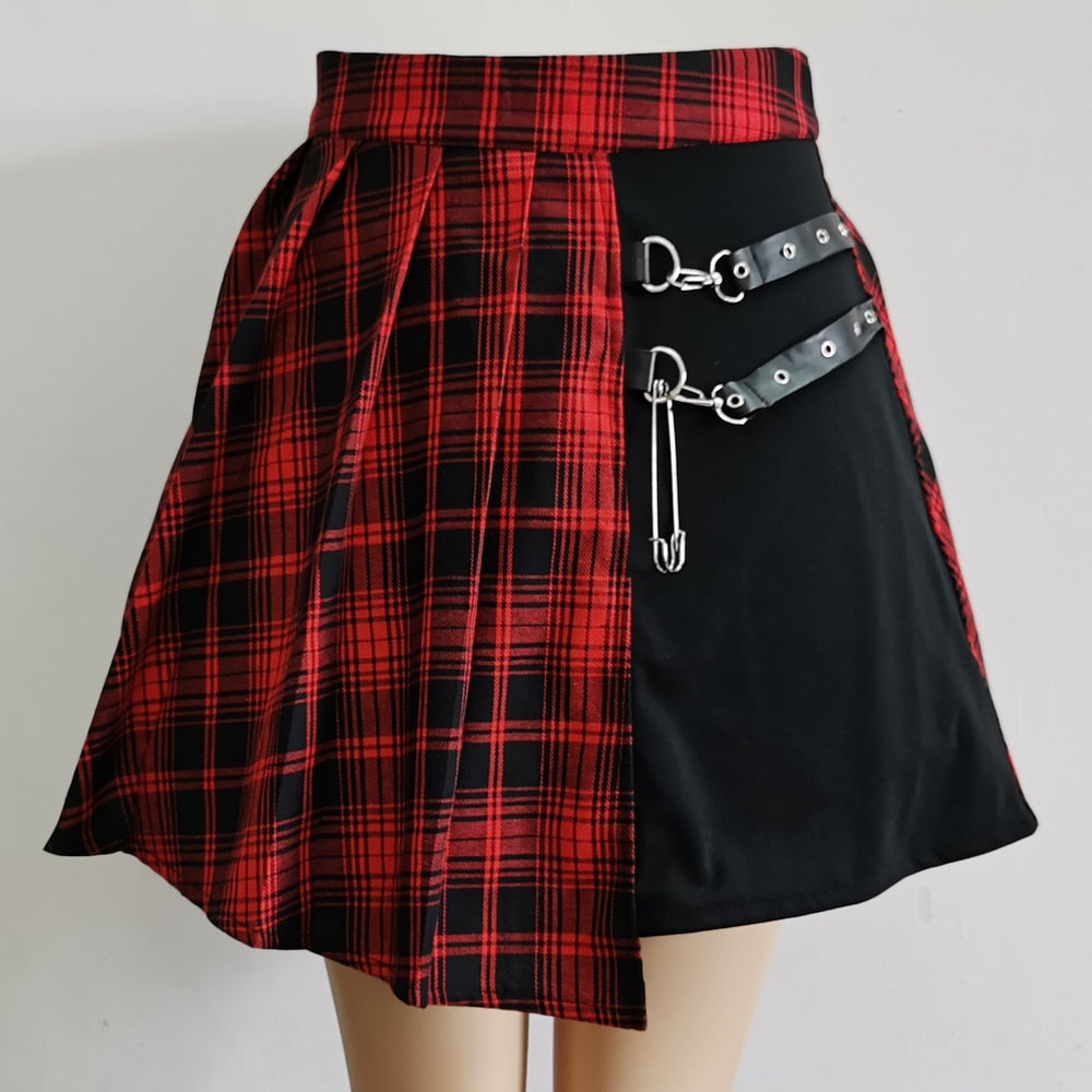 Womens Punk Goth Harajuku Pleated Tartan Red Plaid High Waist Skirt  
 
Shop Here  👉👉 bit.ly/3OOItIC 

#youngsavageclothing #altgirl #punkgirl #gothgirl #grungeaesthetic #streetwear