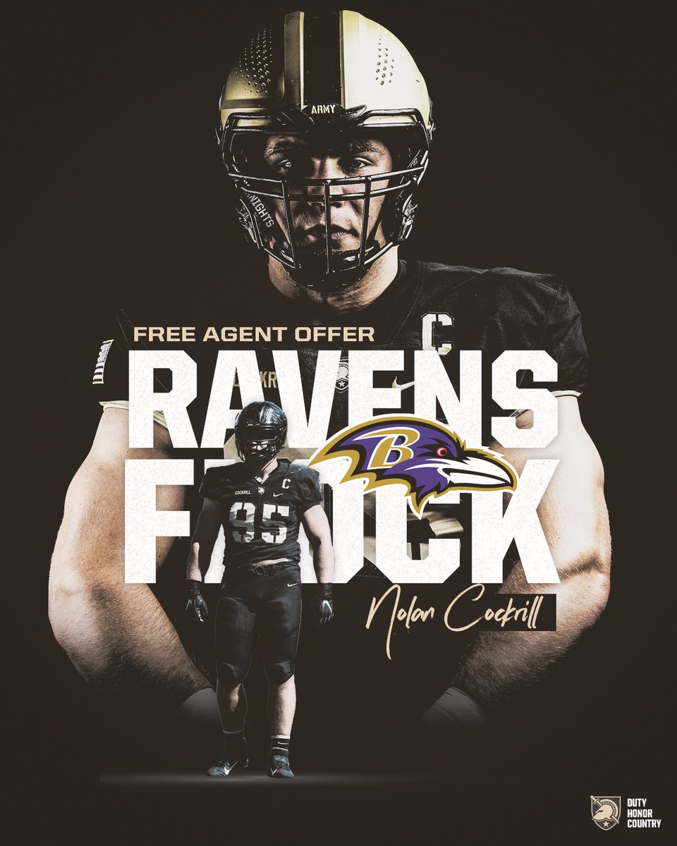 ArmyWP_Football's tweet photo. Excited for Nolan Cockrill to get a chance to impress the @Ravens!

#GoArmy https://t.co/z8qjJt9ryn