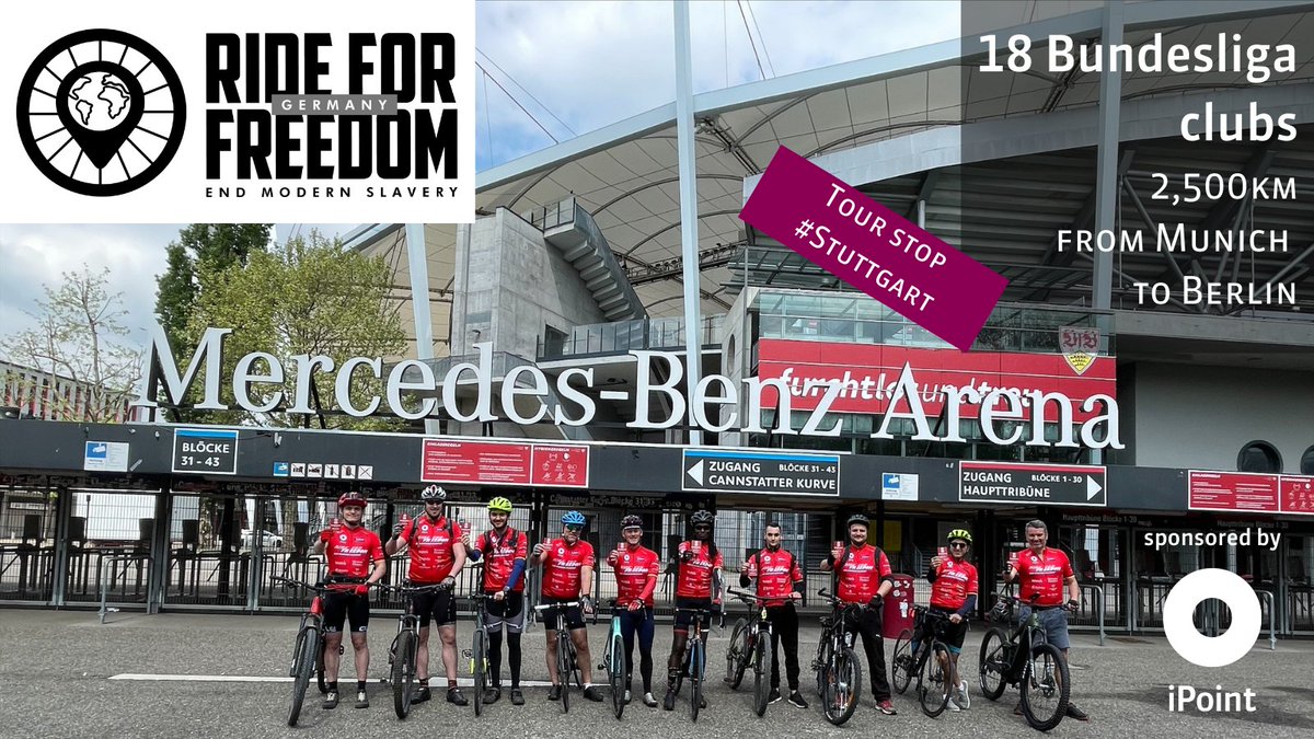 iPoint-systems (@ipointworld) on Twitter photo Today, <a href="/gordonmiller81/">Gordon Miller</a> continued his German #Bundesliga Cycling Tour 2022 from Freiburg to Stuttgart, meeting some iPoint colleagues, who supported him on his route. We wish Gordon good luck in his mission to #EndModernSlavery and child trafficking in sports.
#SDG87 Today, <a href="/gordonmiller81/">Gordon Miller</a> continued his German #Bundesliga Cycling Tour 2022 from Freiburg to Stuttgart, meeting some iPoint colleagues, who supported him on his route. We wish Gordon good luck in his mission to #EndModernSlavery and child trafficking in sports.
#SDG87