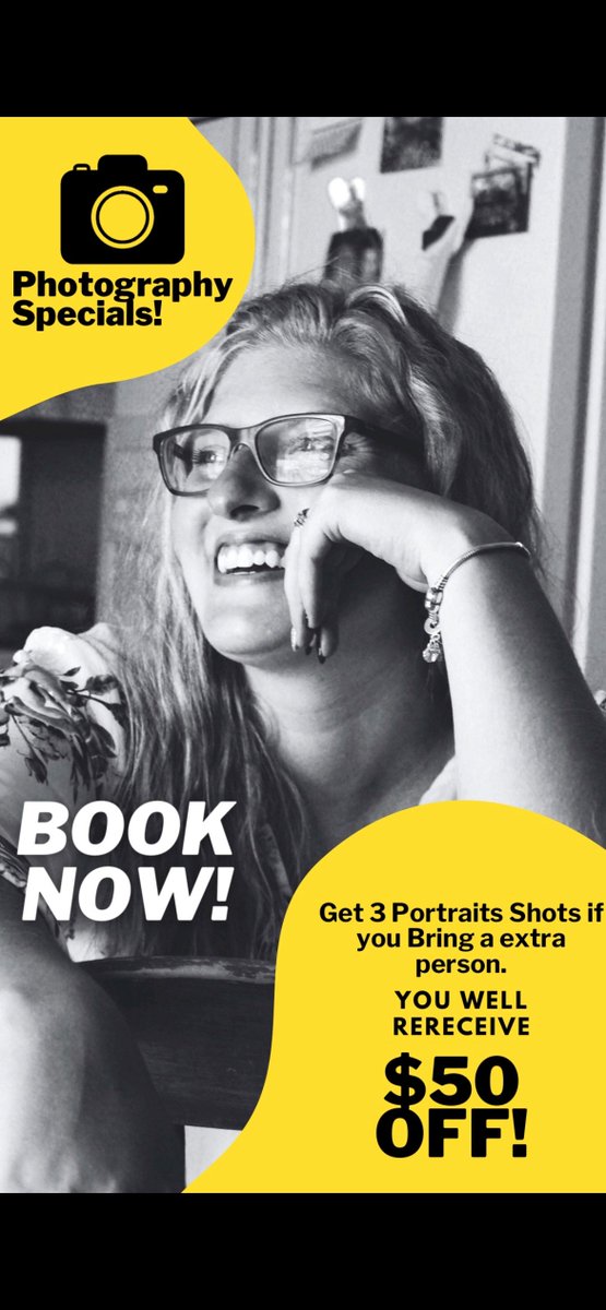 MJ Production Studios is doing specials! for this upcoming summer for the year of 2022.We are doing a huge discount for three portraits shots inside I local photography studio.Bring family or friend to attend a photo shoot session you well receive fifty dollars off your session.