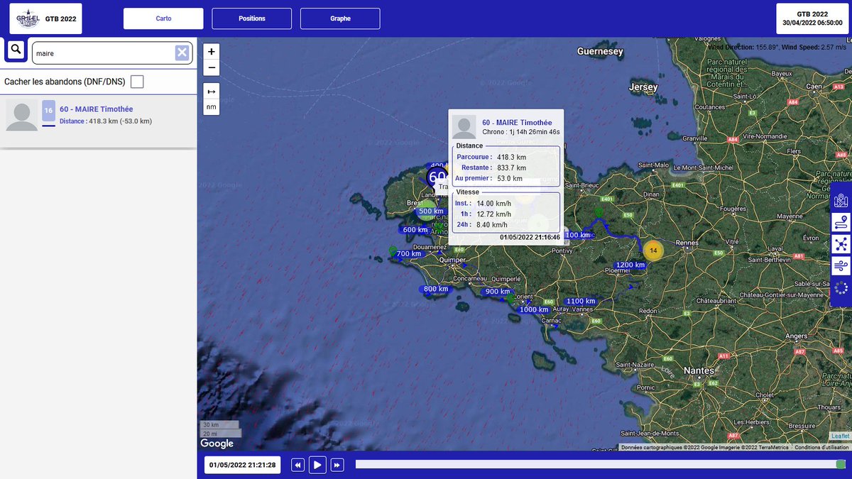 Littlecelt's tweet image. 🚵Déjà 420 kms en 48 heures pour Timothée à la #gdb2022 #graveltobreizh #gravelbike 
Et il roule toujours à ce moment T :)
solusport.solustop.com/gtb2022/carto