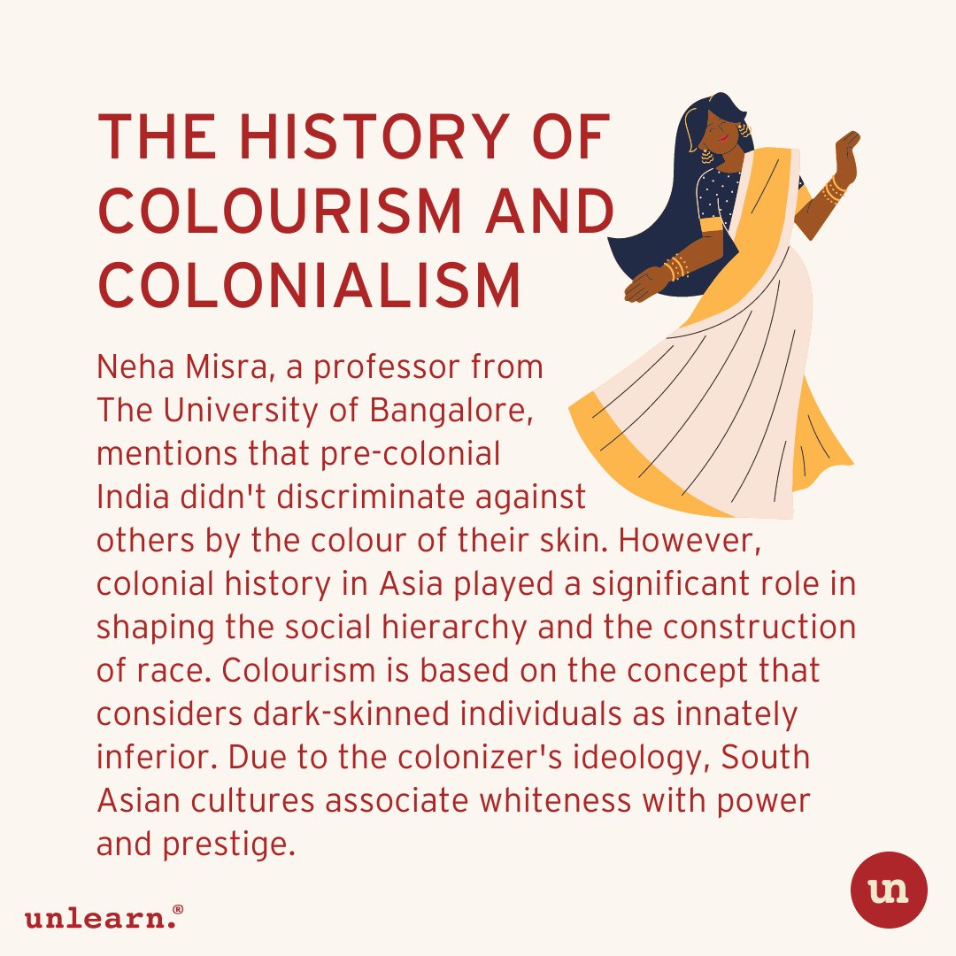 unlearn_com's tweet photo. With the heavy marketing of different skin care products as "lightening" and using words such as "fair" or "whitening", colonialism's impact on colourism is still prevalent to this day. What is your experience with colourism? 

#AsianHeritageMonth #StopAsianHate #Education https://t.co/BmABpBhNW7