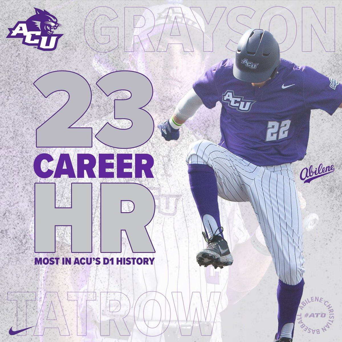 ACU_Baseball's tweet photo. That grand slam puts @gtate__19 on top of our D1 record book!

#ATO | #GoWildcats https://t.co/GZwpKmVnO8