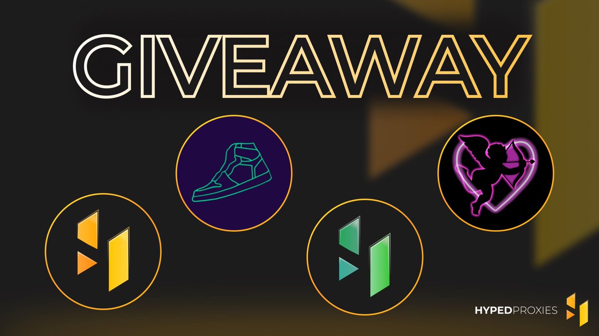 HypedProxies_'s tweet photo. 💛 SUNDAY GIVEAWAY 💛

🏆 Prizes:
- 1x @QuickFlipTool free month
- 1x @HypedProxies_ GB HypedElite
- 1x @HypeRaffles_ beta key
- 1x @amorscripts beta key

✅ To enter:
- Follow all accounts
- Like
- RT

Good luck! 🍀 https://t.co/g0r826gWD3