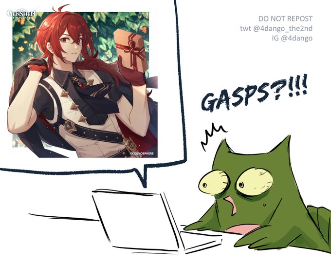 I can't help it with Diluc's bare arms 