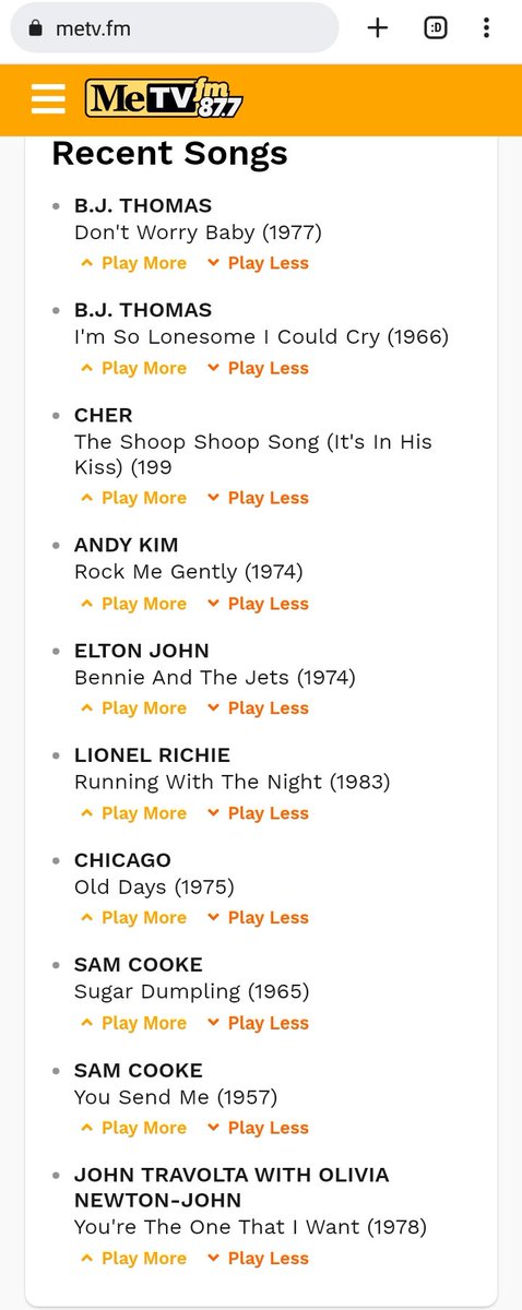 VenusInMomJeans's tweet photo. On 87.7FM @MeTVFM https://t.co/fBT7nll9Ay #FirstsAndLasts Weekend #GreatSongs
The #FirstAndLast Top 40 hit of my guy #SamCooke 🕊
The #FirstAndLast Top 40 hit of my guy #BJThomas 🕊
The #FirstAndLast Top 40 hit of the #Association
#MayDay #Birthday lady songs of #JudyCollins https://t.co/TuinDOwb8P