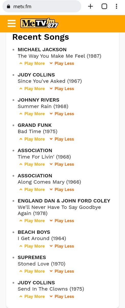 VenusInMomJeans's tweet photo. On 87.7FM @MeTVFM https://t.co/fBT7nll9Ay #FirstsAndLasts Weekend #GreatSongs
The #FirstAndLast Top 40 hit of my guy #SamCooke 🕊
The #FirstAndLast Top 40 hit of my guy #BJThomas 🕊
The #FirstAndLast Top 40 hit of the #Association
#MayDay #Birthday lady songs of #JudyCollins https://t.co/TuinDOwb8P