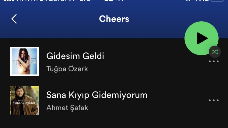 Benim çalma listesi