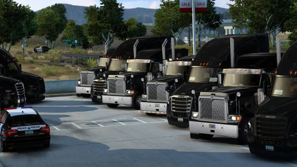 PhoenixVTC's tweet photo. What a fun weekend! 
Our members enjoyed both the #ATS and #ETS2 convoys held by @TruckersMP, celebrating their 8th anniversary! #TMP8
We had a great attendance for both convoys, and it was amazing to see so many people joining in to celebrate this milestone!
#BestCommunityEver https://t.co/i2Kzbxnnaf