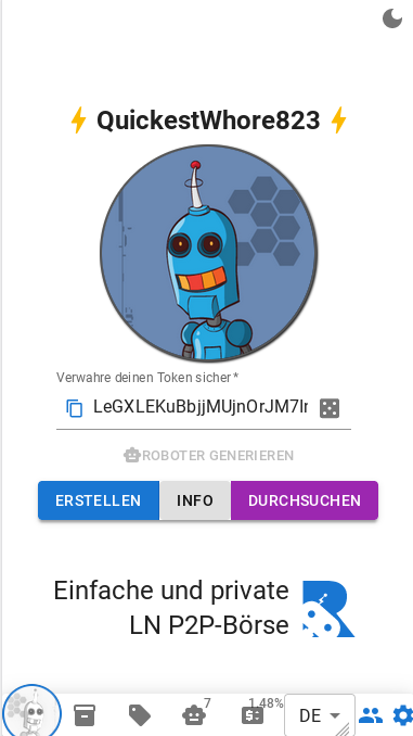 recksato's tweet photo. 2 - Sie können RoboSats jetzt auch auf Deutsch nutzen!🇩🇪

Awesome work of @ dsitti (GitHub) translating the full app.

Thanks a lot for the outreach and support from Germany! @dergigi @_einundzwanzig_ https://t.co/gJWmzfFVo8