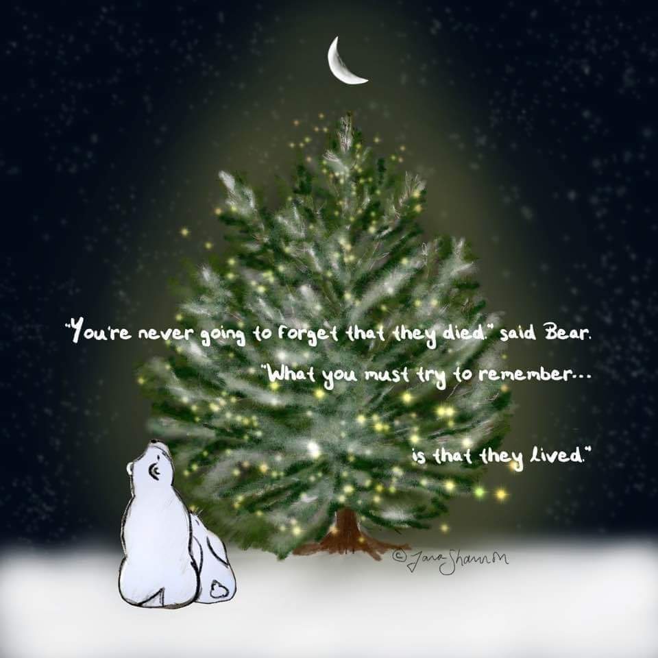 “You’re never going to forget that they died.” said Bear. “What you must try to remember… 

is that they lived.”

©Tara Shannon, 2021
#rabbitandbear #theylived #remember #love #grief #loss #miscarriage #infantloss  #internationalbereavedmothersday