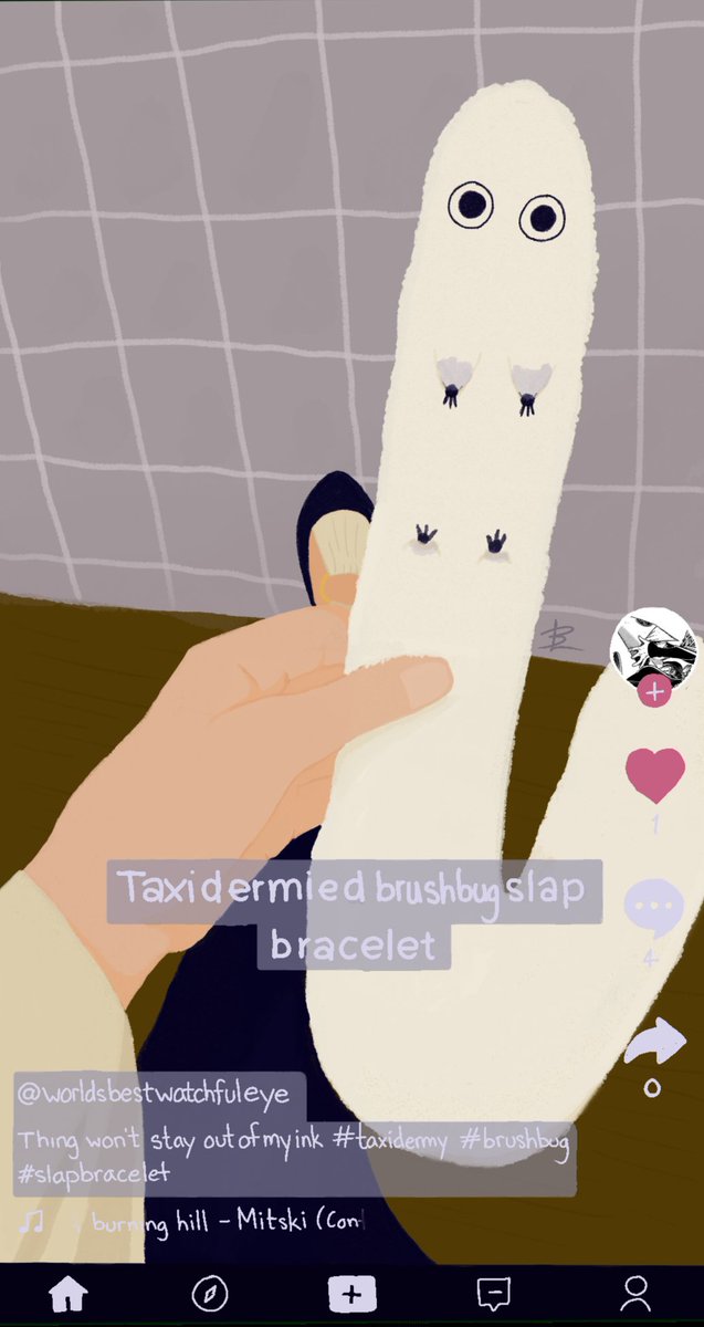bone_x_lady's tweet photo. ❗️NO BRUSHBUGS WERE HARMED IN THE MAKING OF THIS TIK TOK❗️ He's playing dead to avoid Oru's wrath (being put on time out) #Δ帽子 #witchhatatelier #brushbug https://t.co/6POw4kJjUe