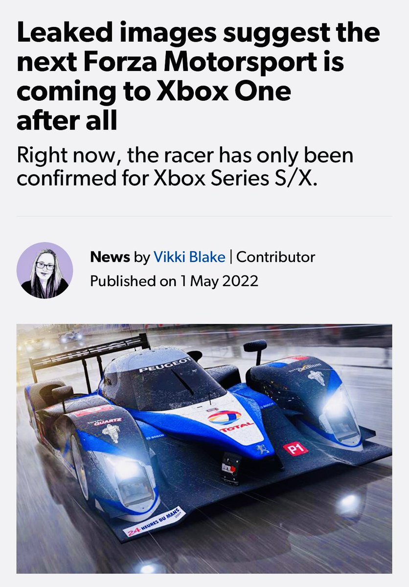 Dealer_Gaming's tweet photo. I’ve been saying this on RDX Podcast for years now.

T10 have a Forza Motorsport 2022 build running on Xbox one.
There’s no reason from a gameplay design perspective that it shouldn’t. Visuals scale.

Don’t be surprised if it releases on Xbox One AND Xbox Series consoles.
#Xbox https://t.co/LerzTFRCjF