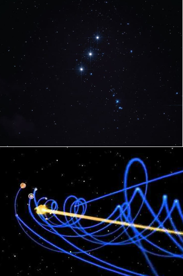 BillyZigouras's tweet photo. 1/2: How is it possible that Orion's Belt has been viewed in almost perfect synchronous alignment for thousands of years whilst the Earth is apparently spiralling and orbiting through the universe; completing a multi-billion kilometre journey every year as depicted? https://t.co/Ugrdnb6rPk