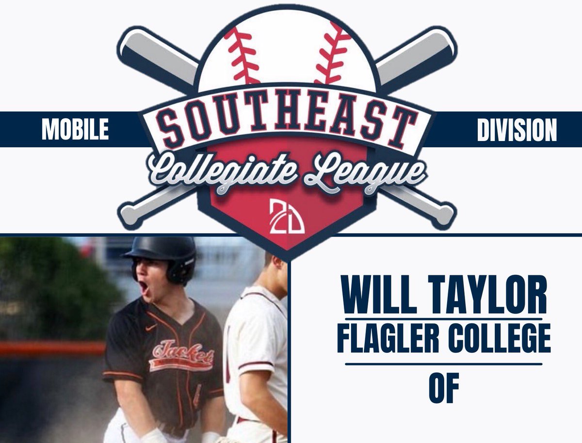 SECollegiateLge's tweet photo. 🛑Mobile Division🛑

@Flagler_BSB OF Will Taylor(@willtaylor___) is the next man up for Mobile!

Good luck Will! https://t.co/wU6QopBNqv