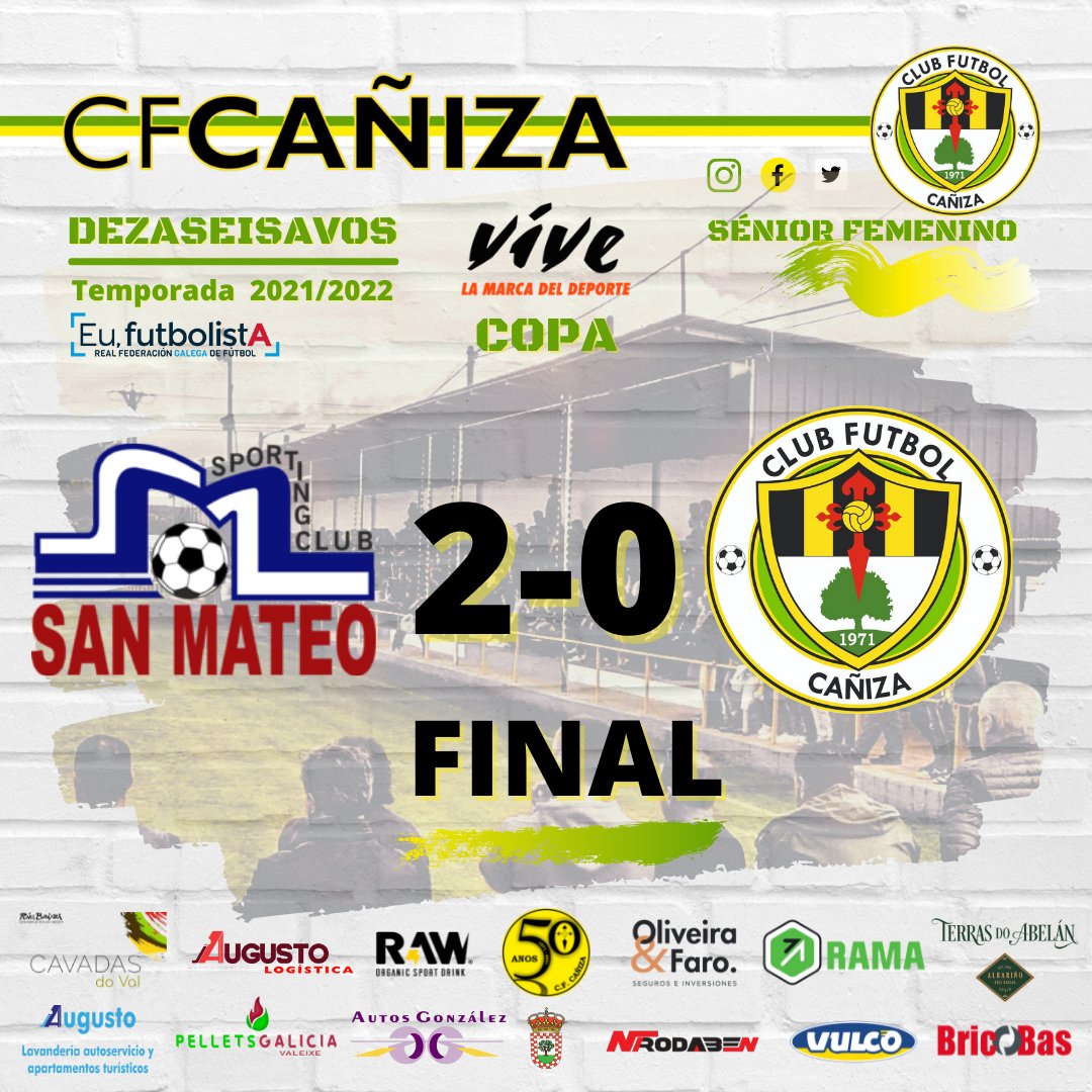 𝗘𝗟𝗜𝗠𝗜𝗡𝗔𝗧𝗢𝗥𝗜𝗔 𝗖𝗢𝗣𝗔🔚

Derrota 2-0❌

🏁Final da temporada.
Descansar e pensar con ilusión na seguinte.
𝔾ℝ𝔸ℤ𝔸𝕊 a tod@s polo apoio👏🏻

𝑬𝒔𝒇𝒐𝒓𝒛𝒐, 𝑺𝒐𝒍𝒊𝒅𝒂𝒓𝒊𝒆𝒅𝒂𝒅𝒆, 𝑹𝒆𝒔𝒑𝒆𝒕𝒐

💛🖤💚🤍

#cfc #cfcañiza #thisisvieiro #construindocfcañiza #50anos