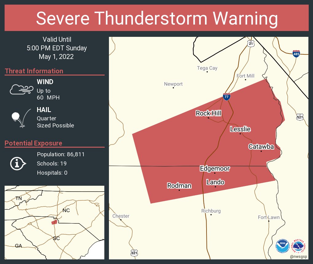 NWS Severe Tstorm on Twitter "Severe Thunderstorm Warning including