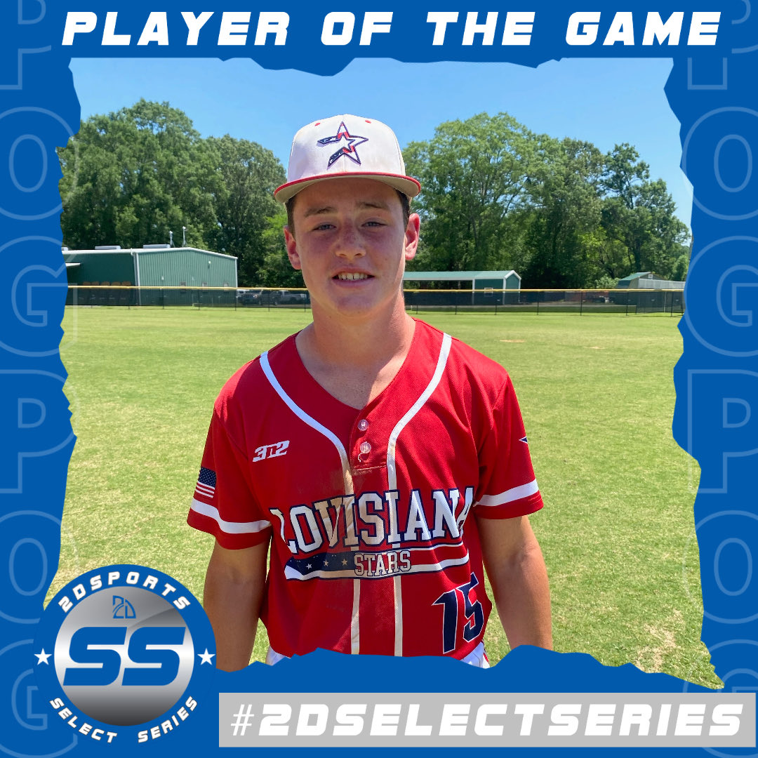 2DsportsbsbPOG's tweet photo. ⭐️ #TopPerformer ⭐️ 

Parker Nettles: 1-1, 2 RBI
Team: Louisiana Starts Navy 14u

@2D_sportsYB #2DSelectSeries https://t.co/zWY4eyrLke