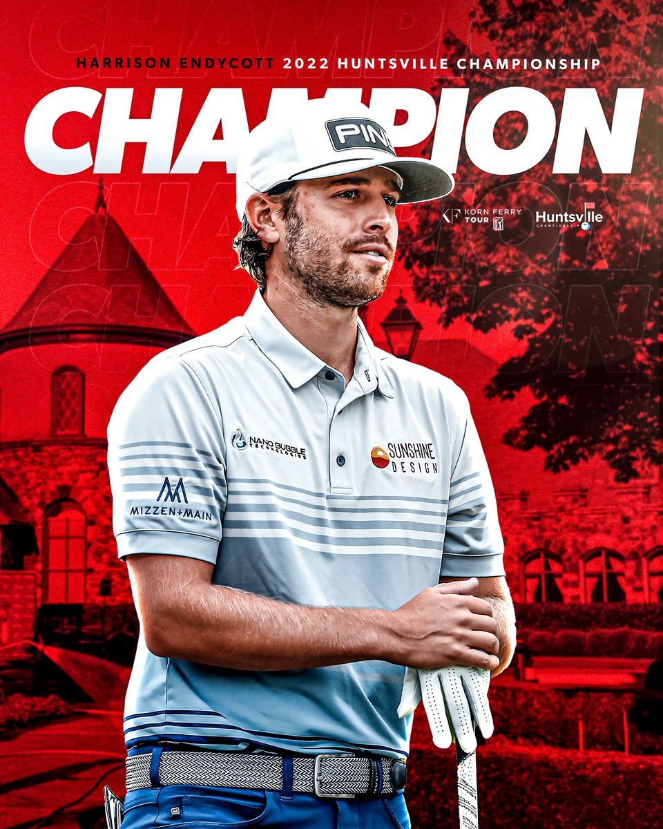 No catching up to Endycott 🏆

<a href="/HarrisonEndy96/">Harrison Endycott</a> wins by 5 strokes for his first #KornFerryTour victory <a href="/HuntsvilleChamp/">The Huntsville Championship</a>.