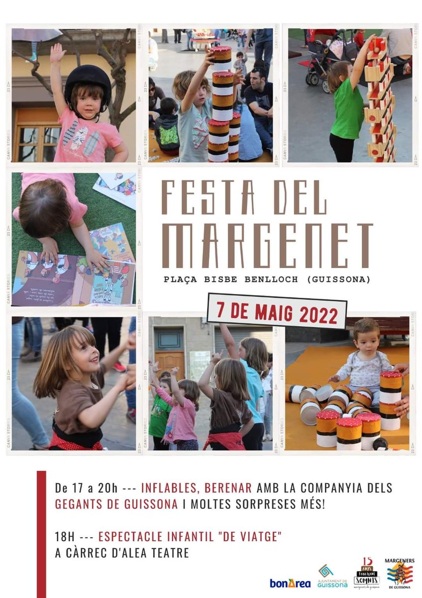 margeners's tweet photo. Dissabte que ve torna la festa del Margenet! No hi podeu faltar! #15anysfabricantsomnis https://t.co/ttI2xeF1XJ