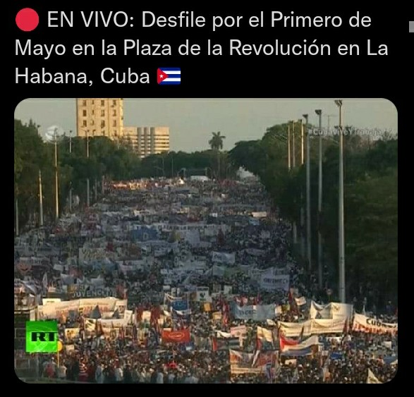 alicfka's tweet photo. La movilización que soñaba Alberto pero no, esto es Cuba. Les va bien al "comunismo" mientras q al dialoguista como el qulo 🤣🤣 https://t.co/Uk8QxhCd5e