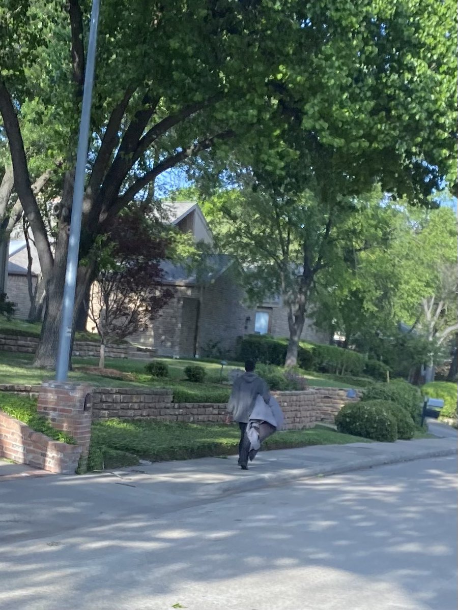 johnmina95's tweet image. Going to submit this picture of a homeless man walking down my street to #DCAD when I protest my property value.