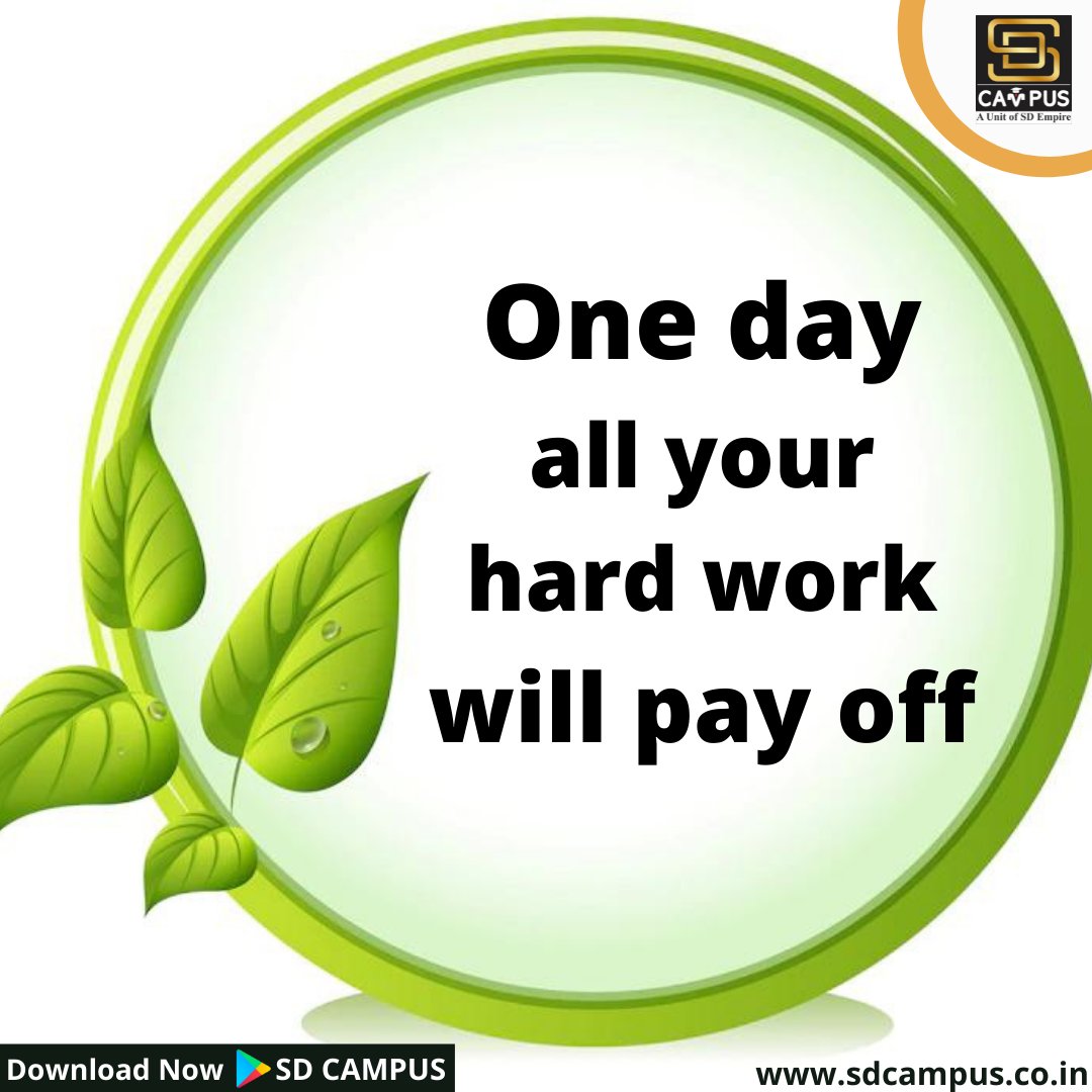 SdCampus's tweet photo. One day all your hard work will pay off
#motivationalquotes
#motivation
#motivacion
#motivational
#motivated
#motivationquote
#thoughtoftheday
#thoughts
#inspirationalthoughts https://t.co/pjD4JUiNnV