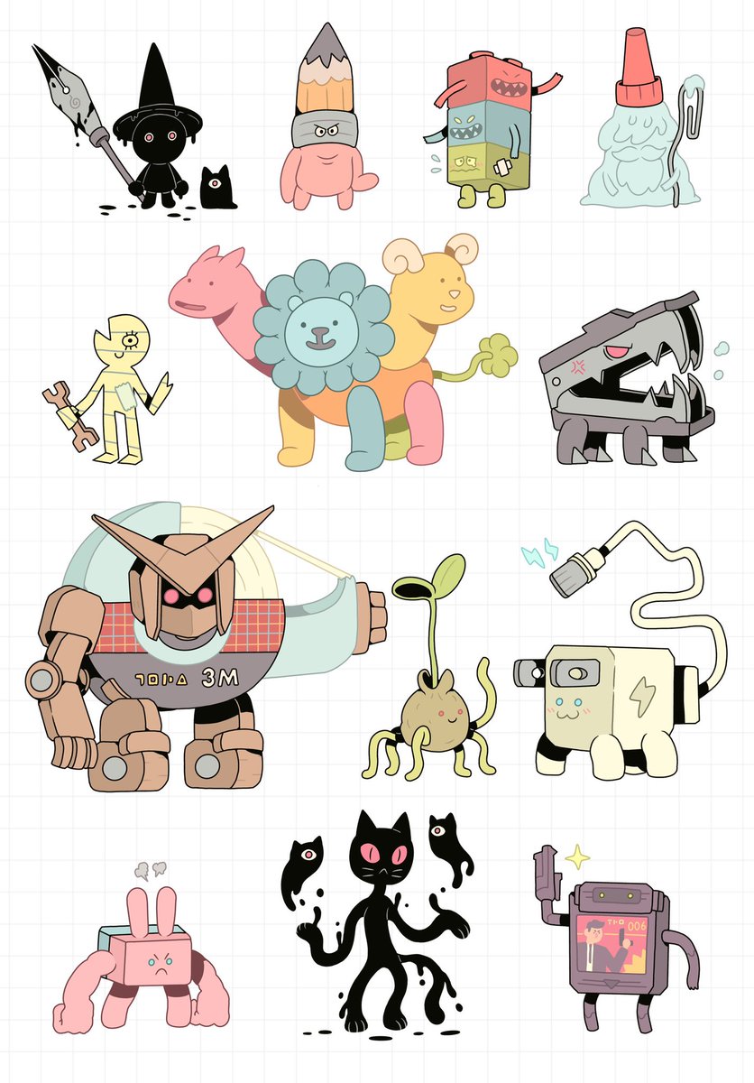 Some lil “deskcore” characters for a thing I’m making