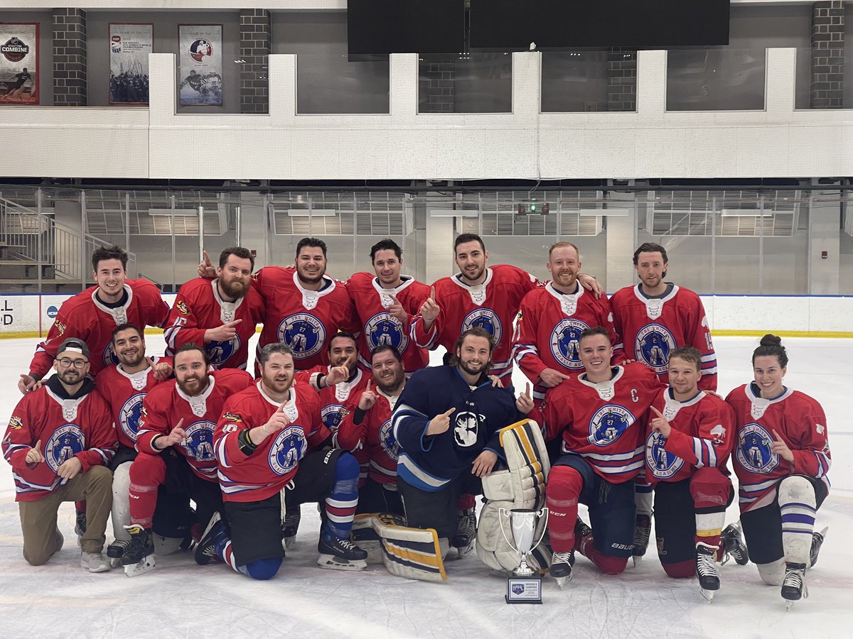 SenecaHAHL's tweet photo. The first title of the season has been awarded!  @TreGoalie takes Game 2 4-1 over Liqa to finish off an undefeated postseason to grab their 1st ever HAHL Weekend B title!  Let the celebration begin! https://t.co/igeIHeqOGd