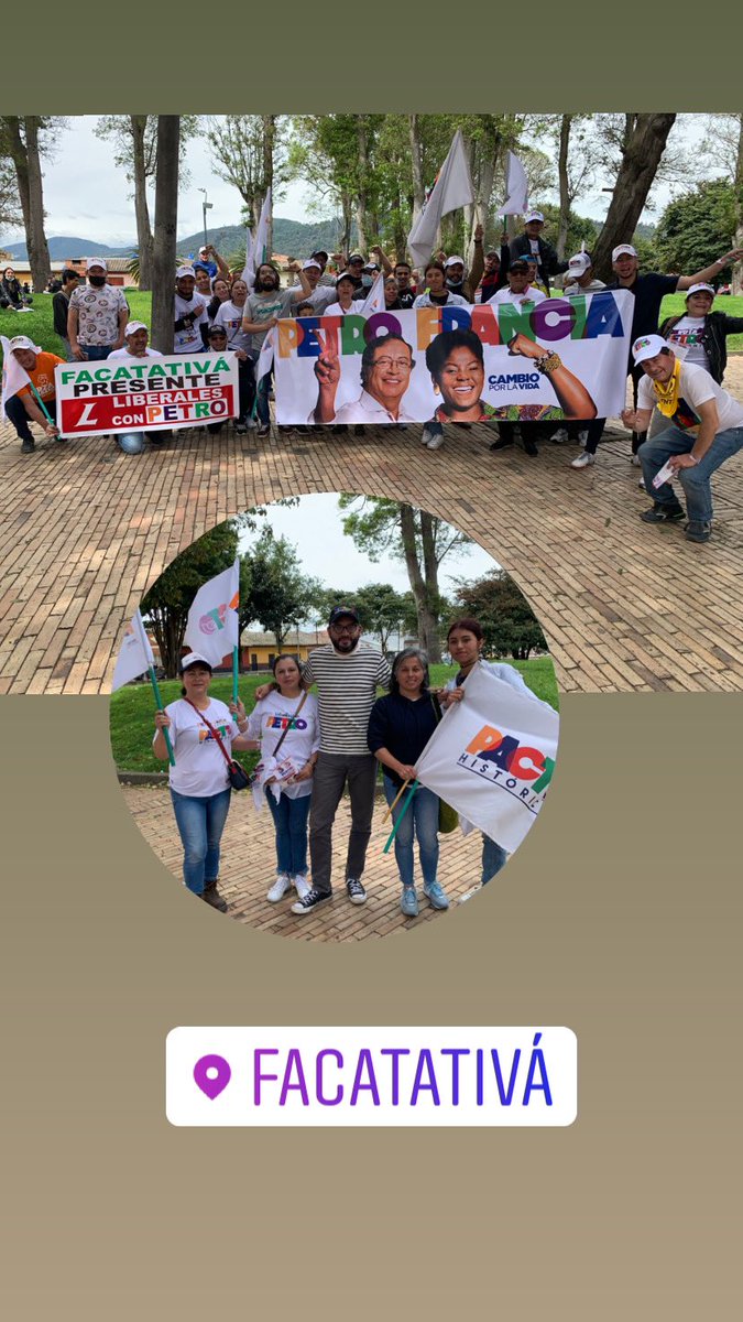 yeisoncajamarca's tweet photo. La caravana por el cambio recorrió los 8 municipios de la Provincia de Sábana de Occidente en Cundinamarca. 

Vamos a ganar en primera vuelta, @gustavopetrourrego y @franciamarquezm serán gobierno y entre todos cambiaremos la historia de Colombia para siempre. 💚 https://t.co/YxQQwZ3Uth