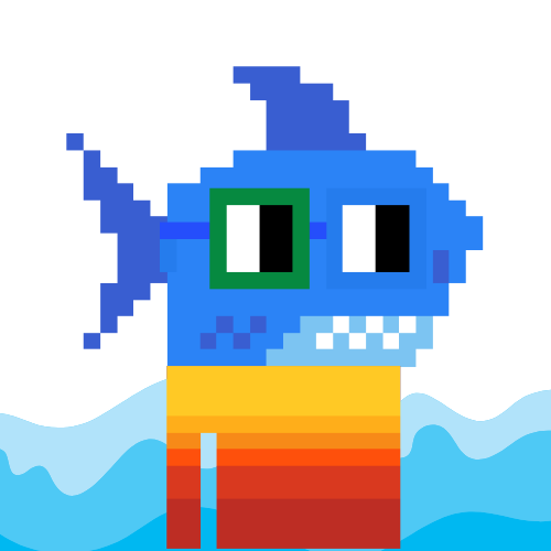 FloriNouns's tweet photo. ⌐◨-◨ Shark!! What would a @FloriNouns collection be without sharks--right @sharkdao? All @FloriNouns  incorporate heads from either @nounsdao or @LostNouns with a focus on Florida-ish heads (or college inspired). ⌐◨-◨ Got a fave yet? #nounish #CC0 
@nouncil

Artist: FIO https://t.co/9W9UrZKIwR