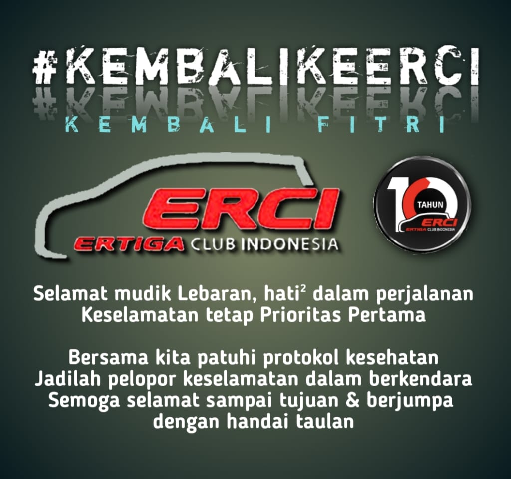 Ramadhan sudah hampir berlalu
Hari Kemenangan telah tiba
Saatnya berSilaturahmi dg keluarga
Maaf Lahir &amp; Bathin saudaraku

Taqabbalallahu Minna Wa Minkum 
Taqabbal ya Kareem  . ..

#thinkERCIthinkFamily
#SalamTigaJari
#KembaliKeERCI

<a href="/SuzukiIndonesia/">Official Suzuki Indonesia</a>