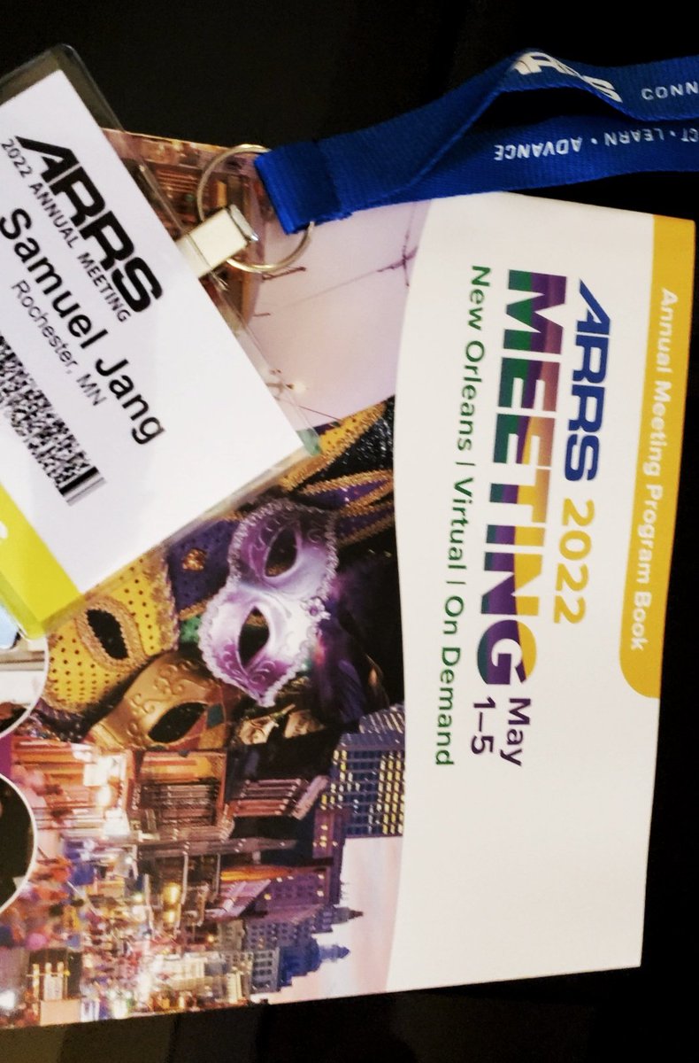 SamJangMD's tweet photo. The annual American Roentgen Ray Society (ARRS) 2022 meeting is underway. Excited to be part of the Introduction to Academic Radiology Program. NOLA jazz festival is happening just down the street #ARRS #ARRS2022 #nola #radiology #ITAR #RSNA https://t.co/VdIlxZRRyk