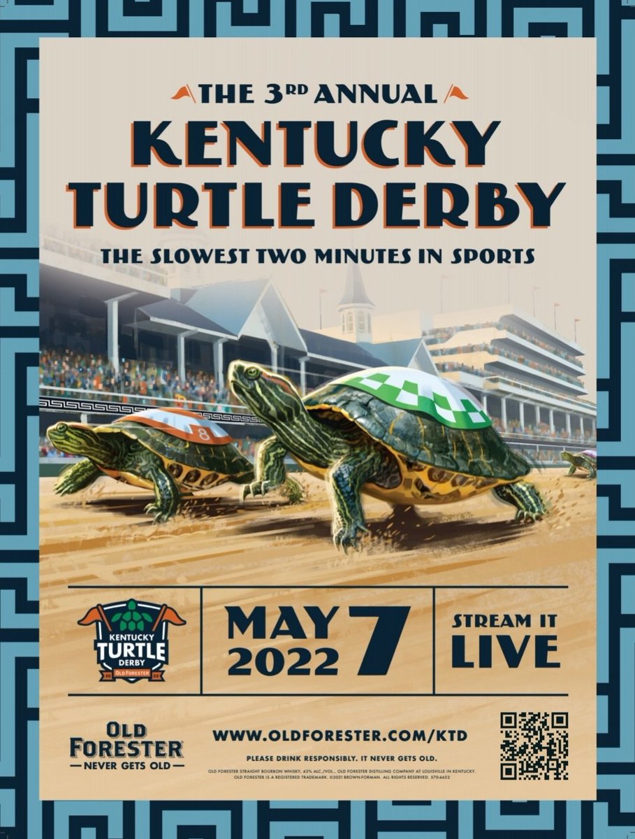 Join us Sat, May 7th for an AYCD <a href="/oldforester/">Old Forester</a> Party to watch the "SLOWEST 2 Minutes in Sports", The Kentucky Turtle Derby!
$65: AYCD Old Forester old fashioneds, juleps, straight pours &amp; punch. Party starts 3pm; post time at 4pm w/live stream of the race; last call at 5pm. 🐢🥃
